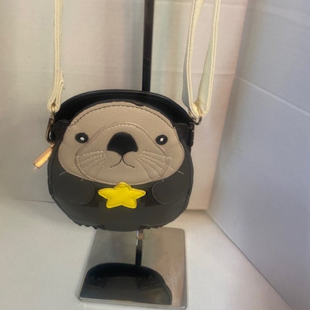 Sleepyville Critters sea otter crossbody bag